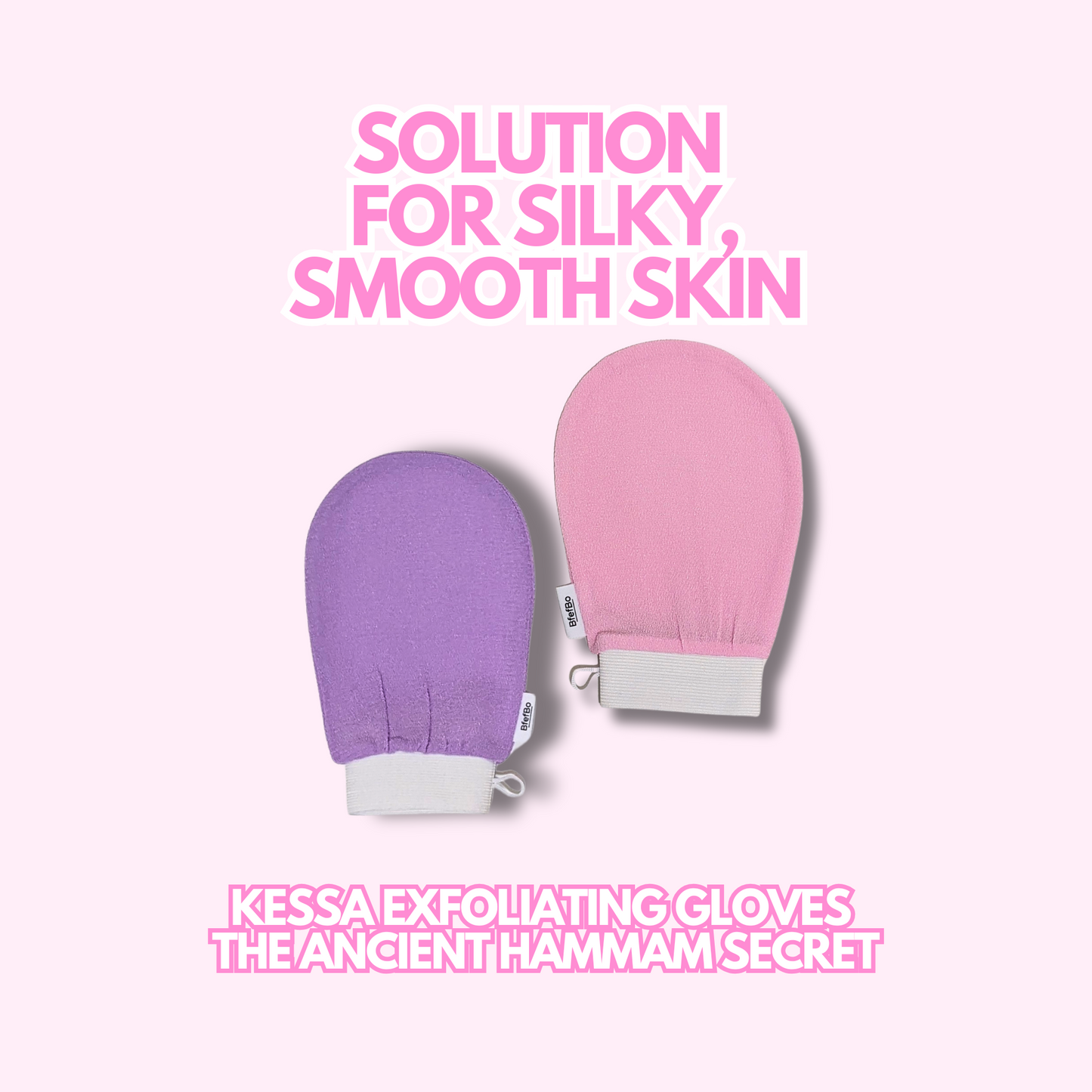 Kessa Exfoliating Gloves - Pink Purple