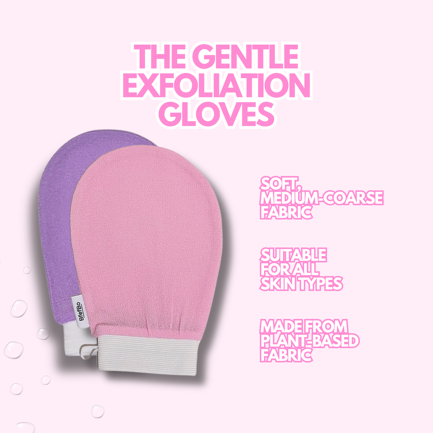 Kessa Exfoliating Gloves - Pink Purple