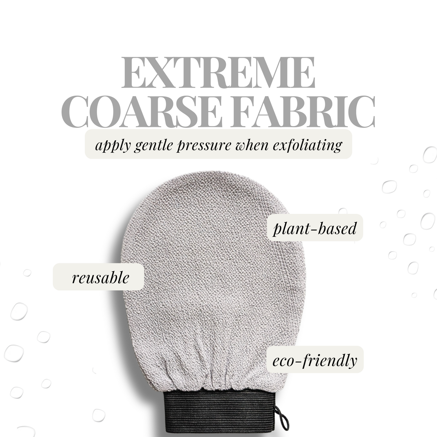 Kessa Exfoliating Gloves - Black Grey