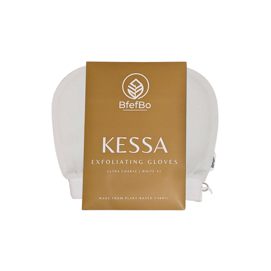 Kessa Exfoliating Gloves - White x2