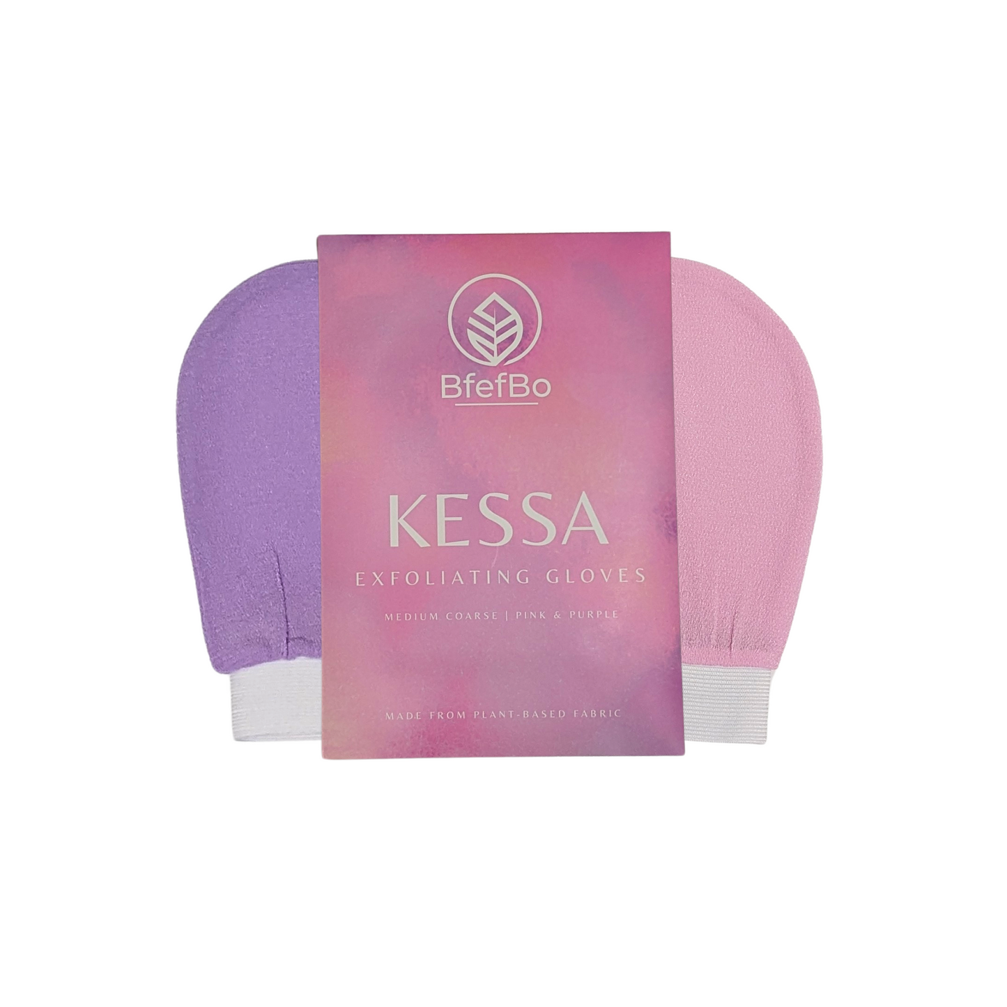 Kessa Exfoliating Gloves - Pink Purple