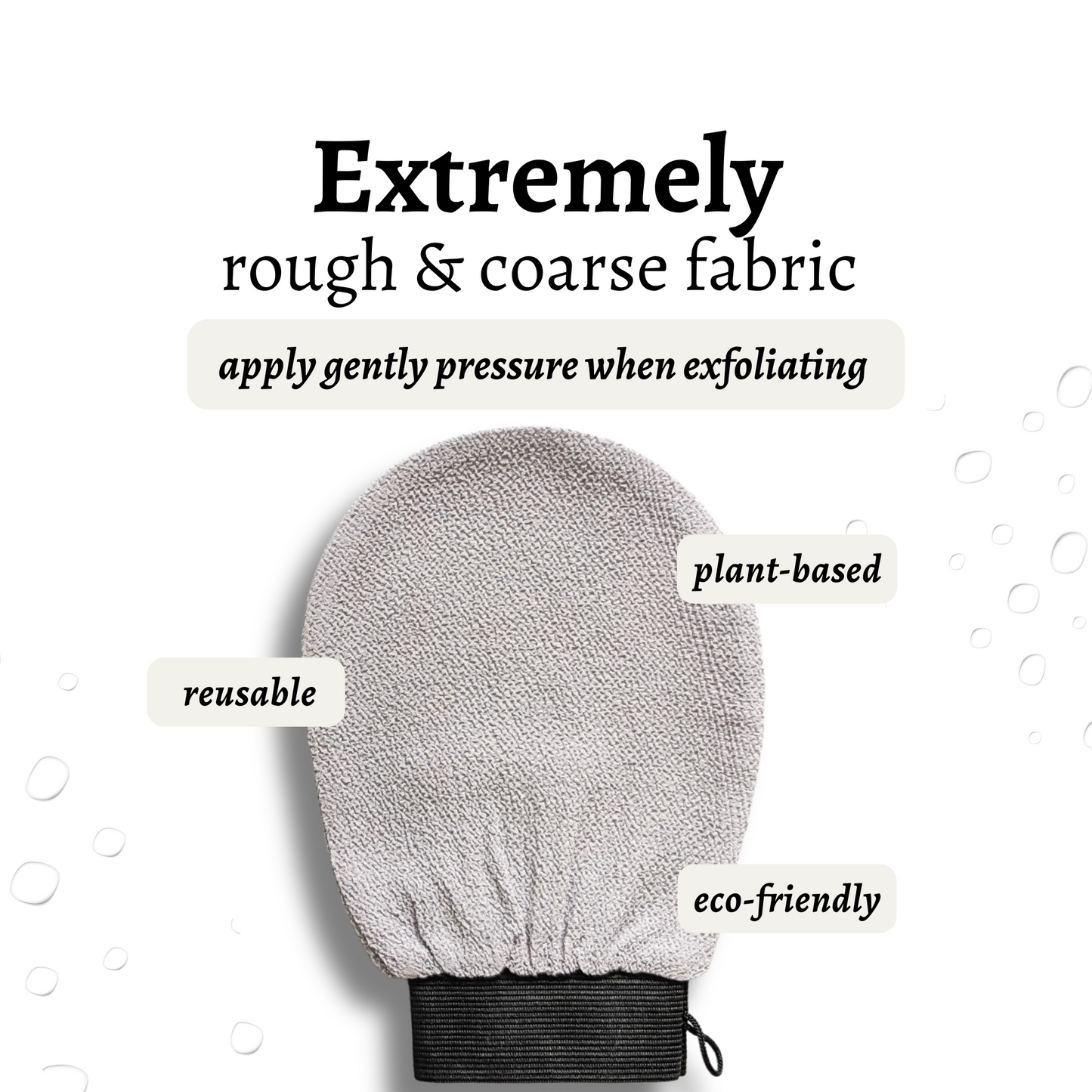 Kessa Exfoliating Gloves - Black Grey